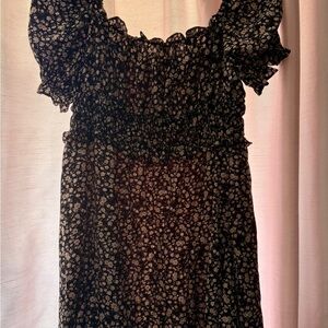 Umgee Black and Pink Floral Dress